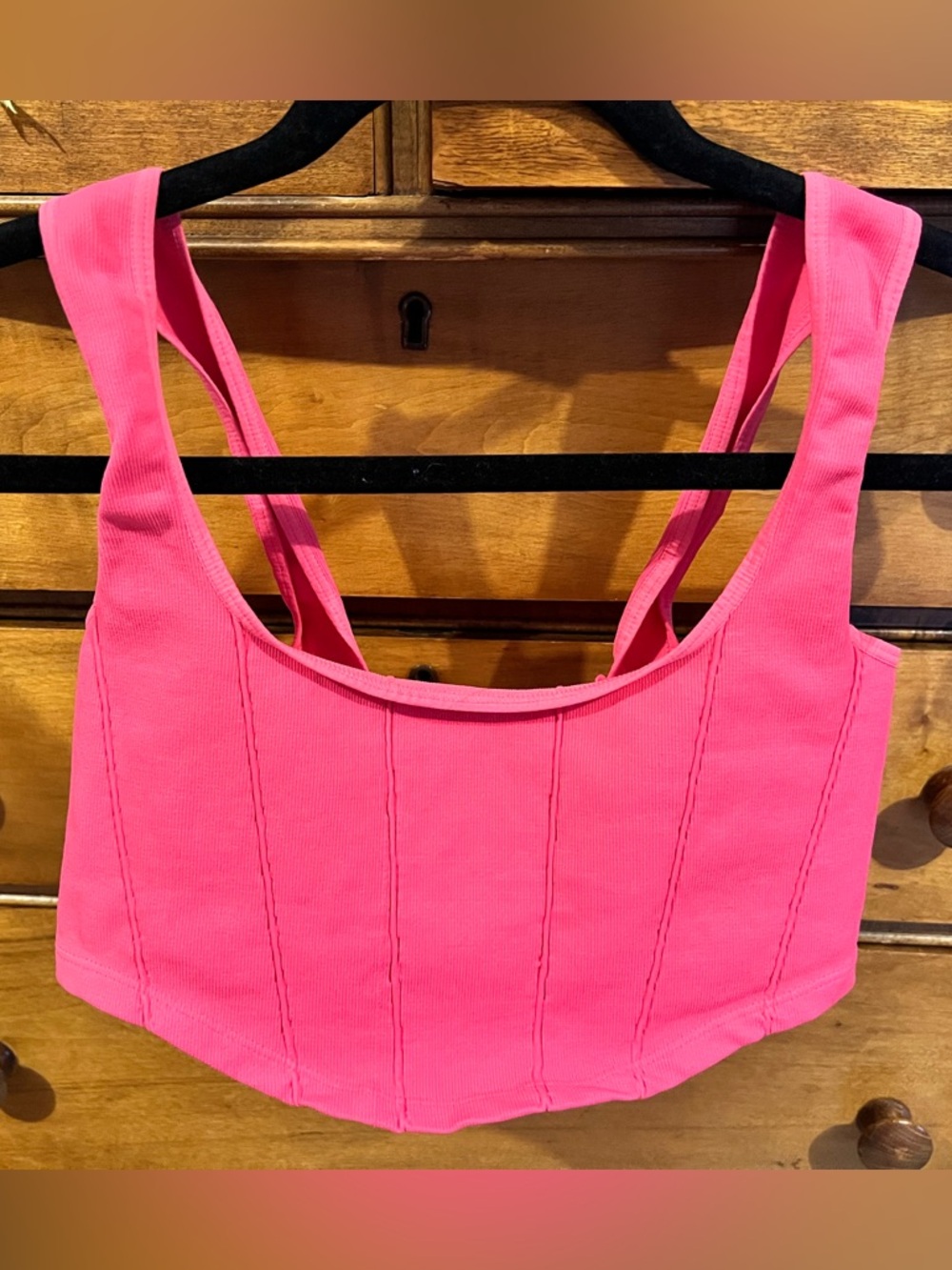 NWOT Free People Corset-Style Bra- Crop Top in Pink Size XS/S